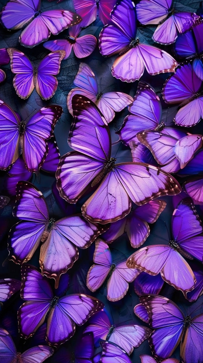 Sparkling Purple Butterfly Wallpaper