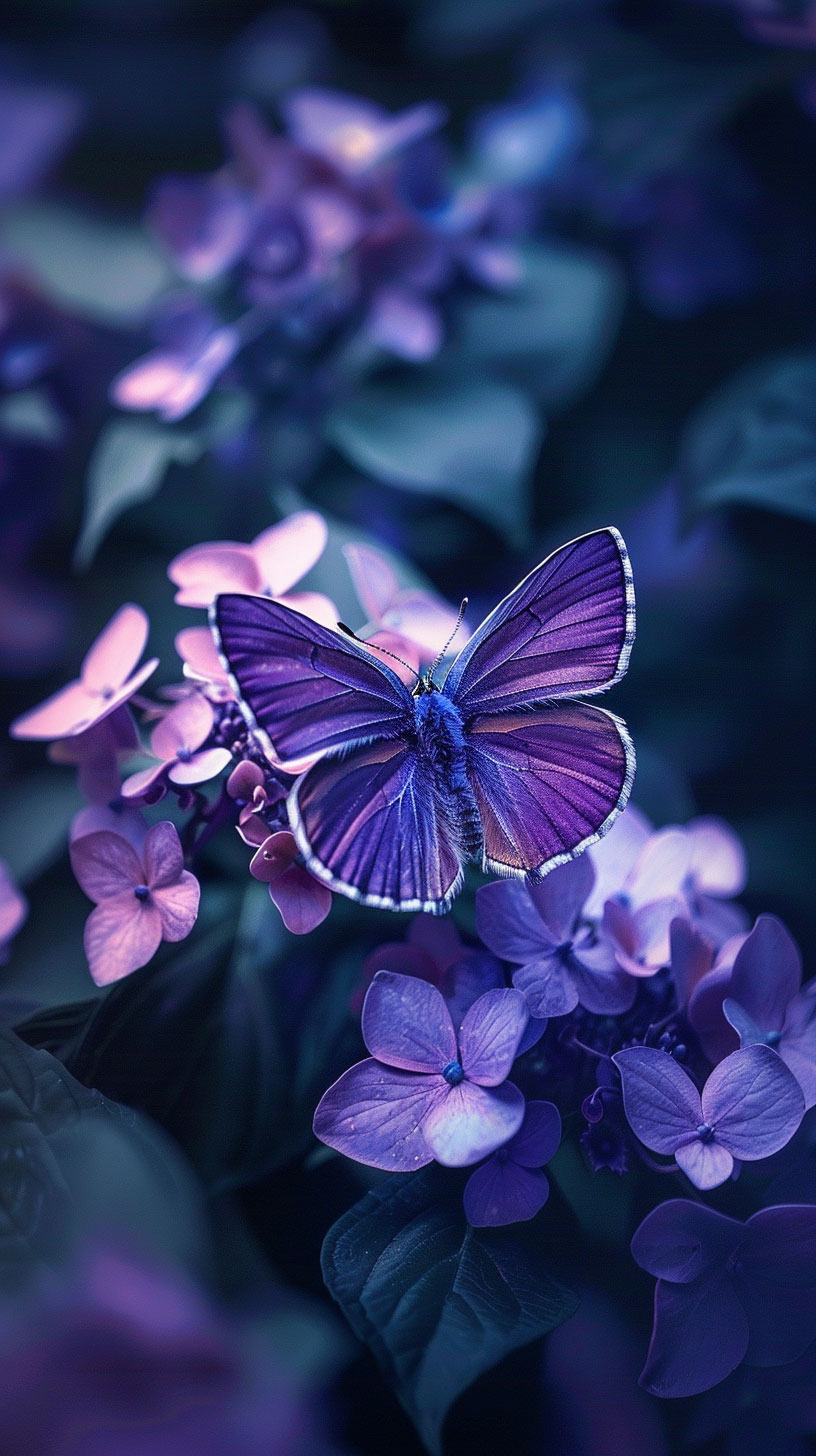 Purple Fantasy Butterfly Lock Screen