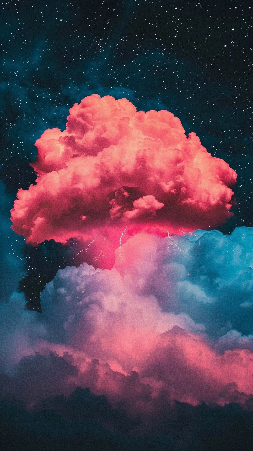 Stunning Rainy Cloud AI Wallpaper for iPhone