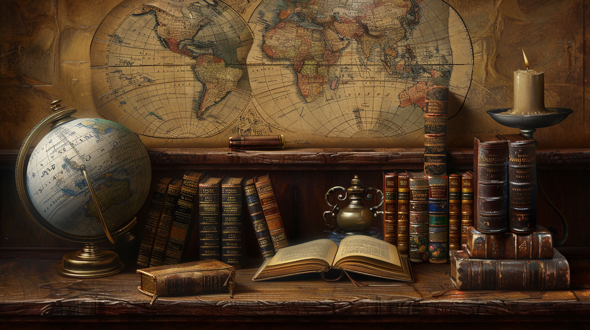 Reading Books: High-Resolution Desktop Wallpaper Download