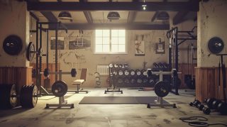 True-to-Life Workout Setting: Realistic Gym Wallpaper