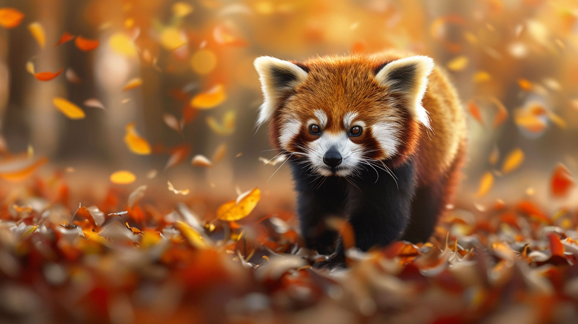 Red Panda AI Wallpaper for Desktop Charm