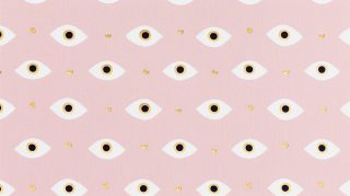 Elegant Rose Gold Pink Evil Eye AI HD Wallpaper