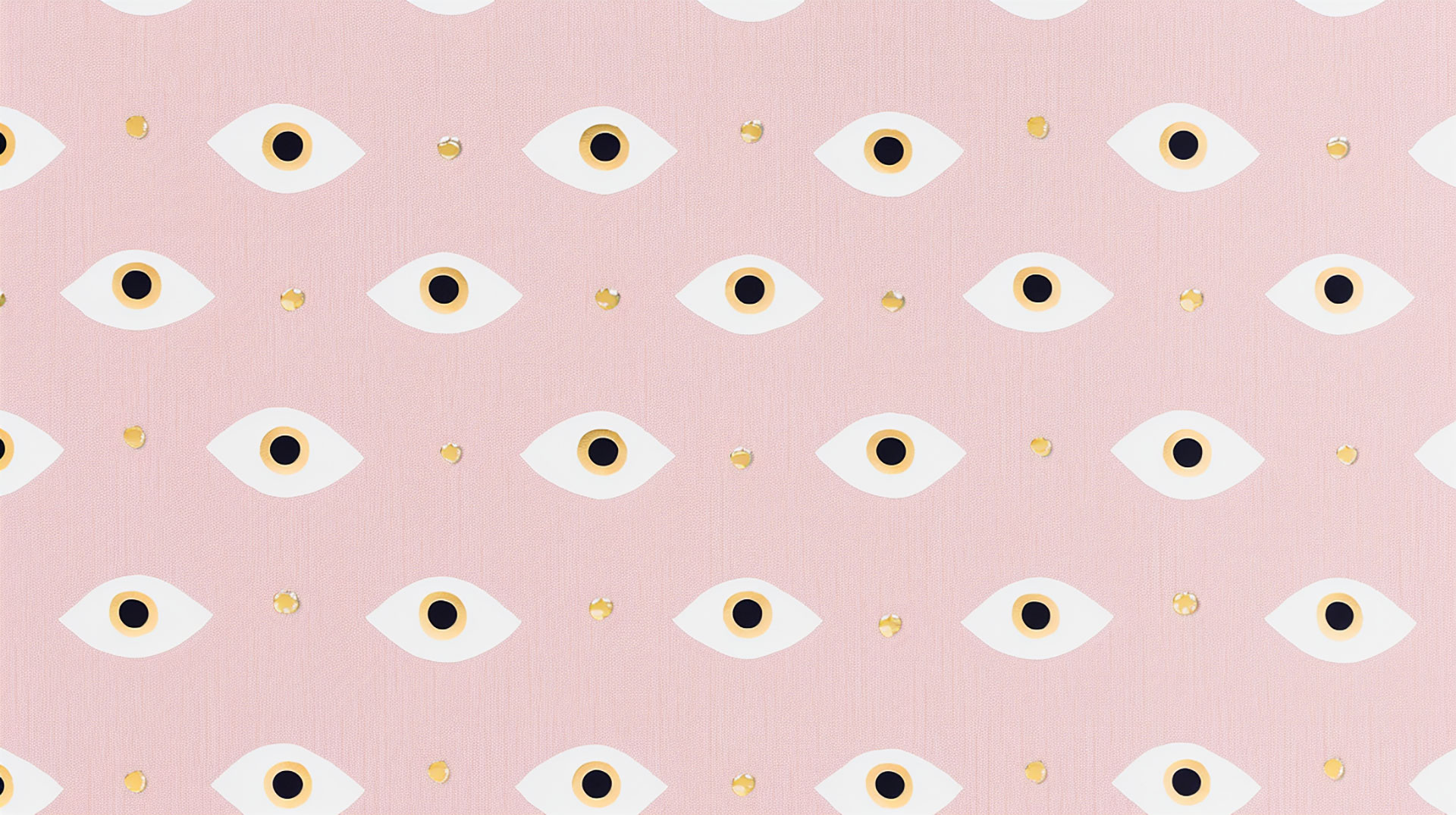 Elegant Rose Gold Pink Evil Eye AI HD Wallpaper