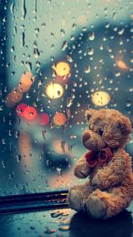 Heartfelt Sad Teddy Bear AI Wallpaper for Android Phones