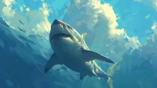 HD Shark AI Wallpaper for Desktop Discovery