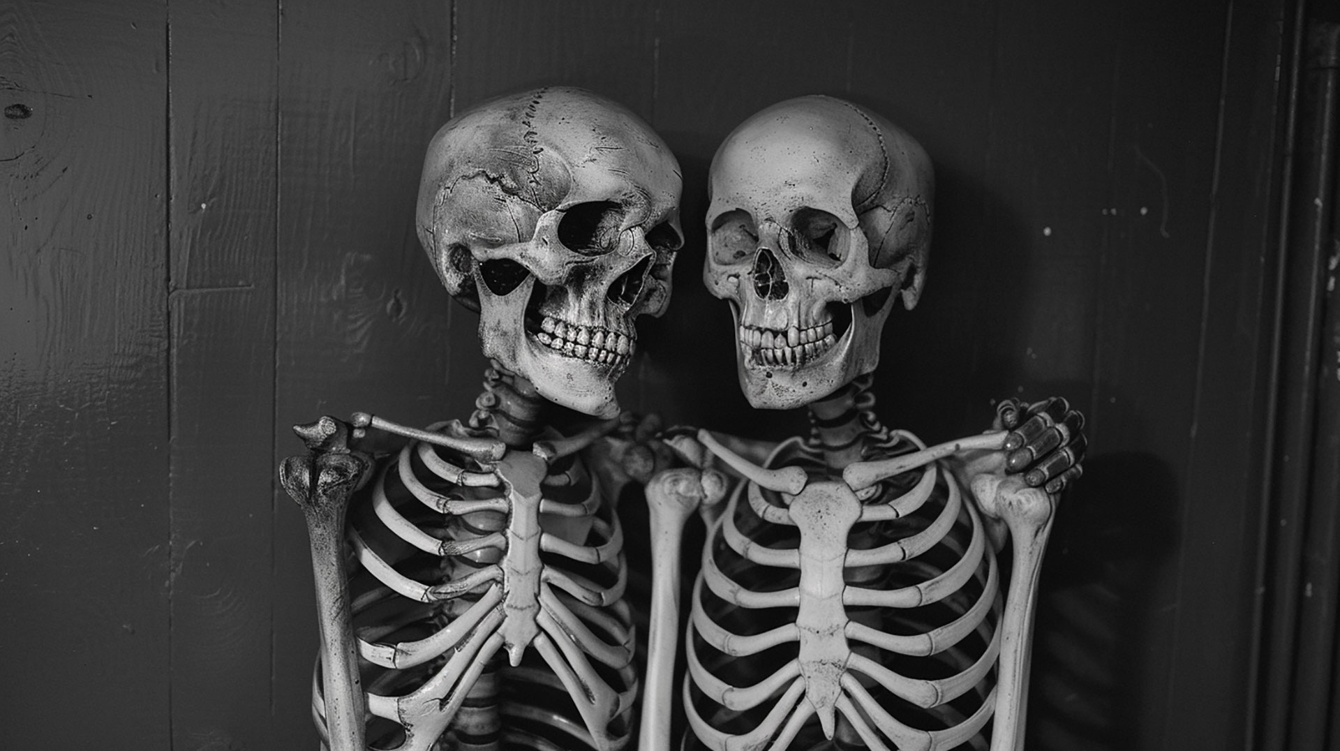 Gothic Skeleton Couple Desktop Background