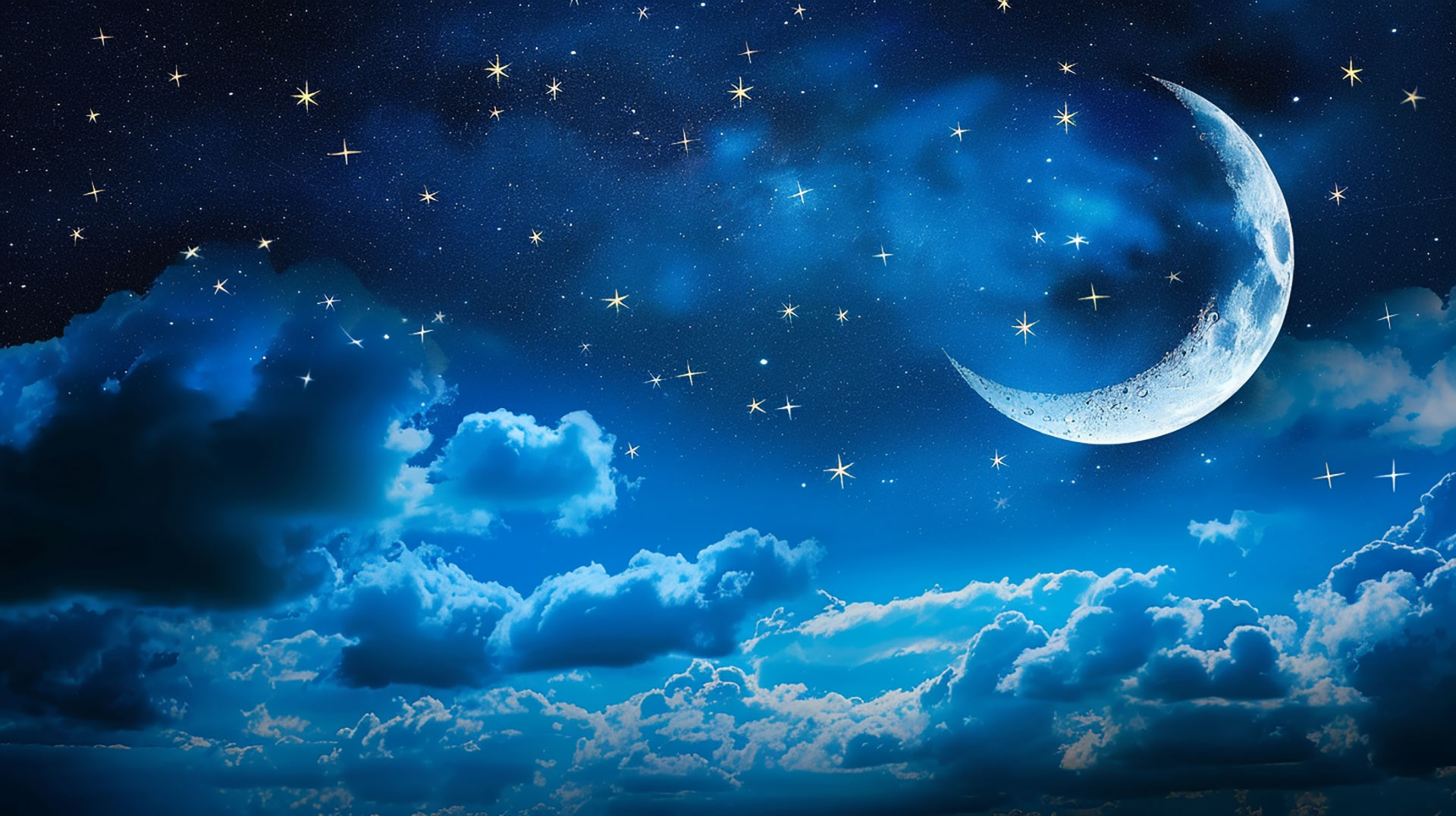 Twinkling Stars: Night Sky Desktop Background in HD