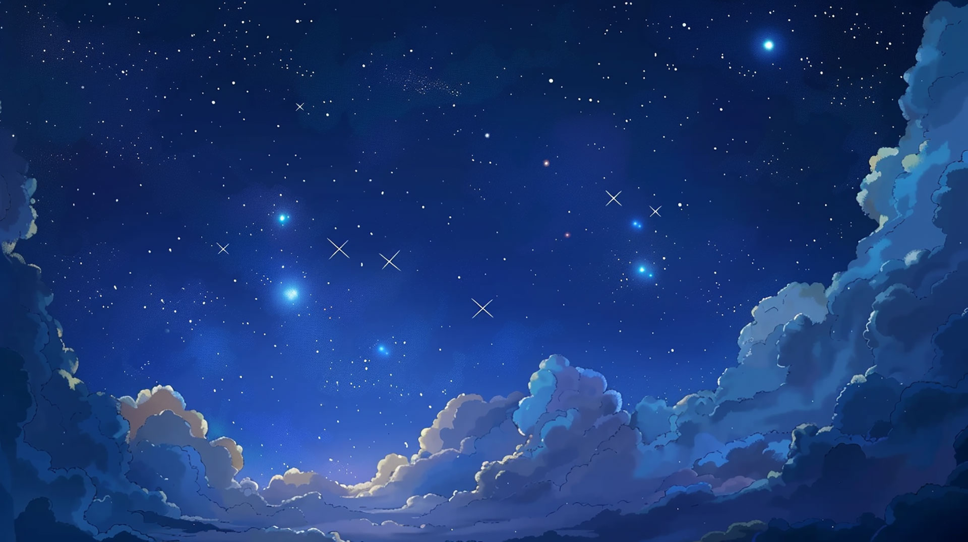 Radiant Constellations: Starry Night Sky HD Wallpaper