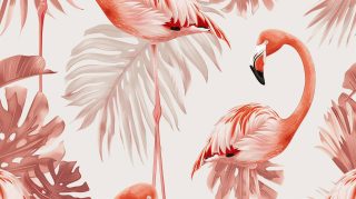 Bright and Cheerful Summer Flamingo AI Art