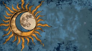 Free Download: AI Sun and Moon Desktop Wallpaper