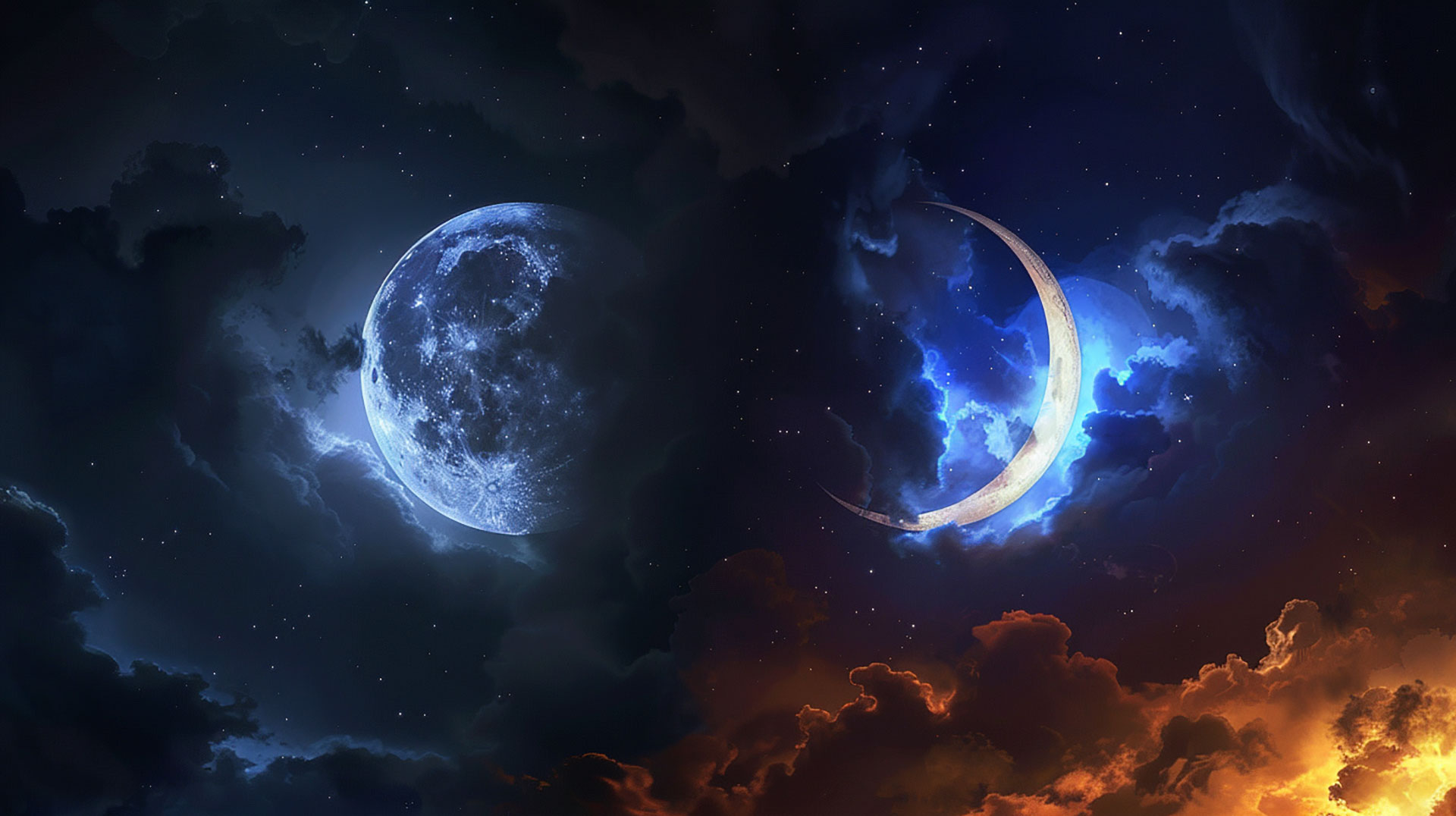 8K Sun and Moon AI Wallpaper for Ultra HD Screens