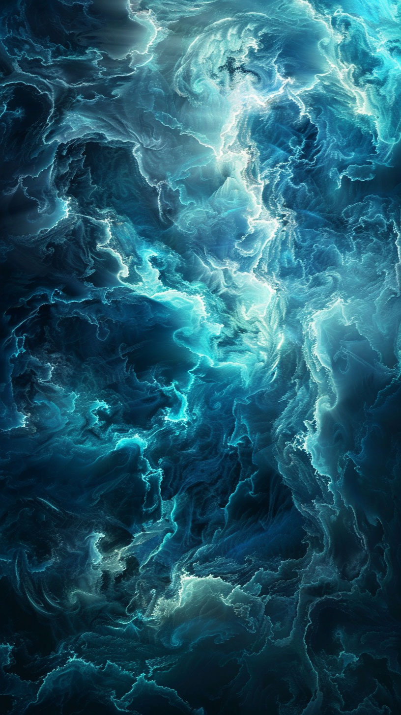 iPhone Teal Coloured AI Mobile Wallpaper: HD Collection