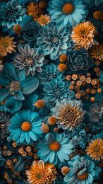 OnePlus Teal Flower AI Mobile Wallpaper: HD Collection