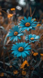 Huawei Teal Flower AI Mobile Wallpaper: HD Images