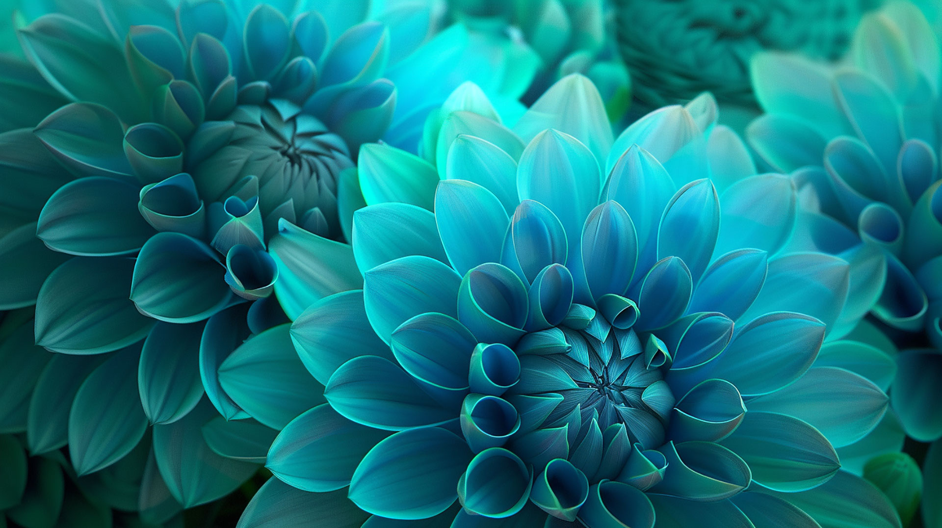 Explore Teal Flower AI Images: HD Wallpaper