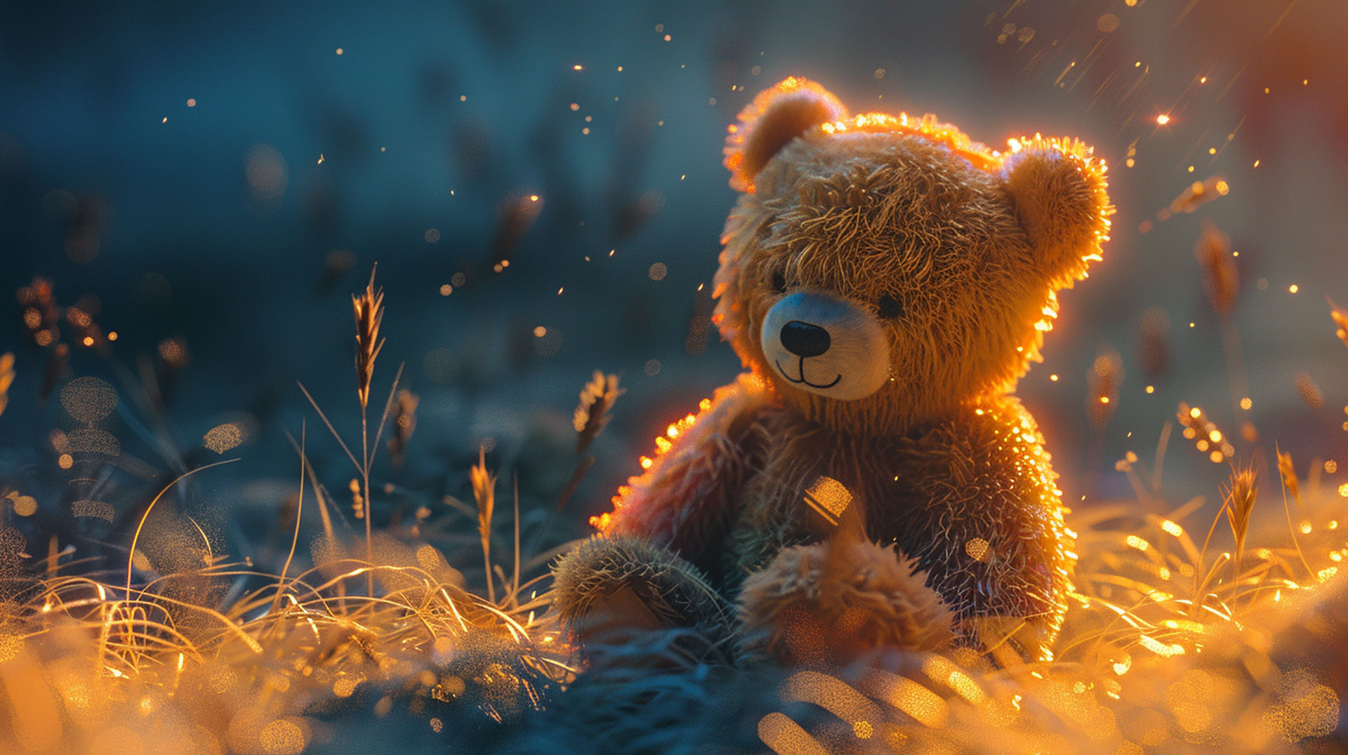 16:9 Teddy Bear Digital Wallpaper for Desktop