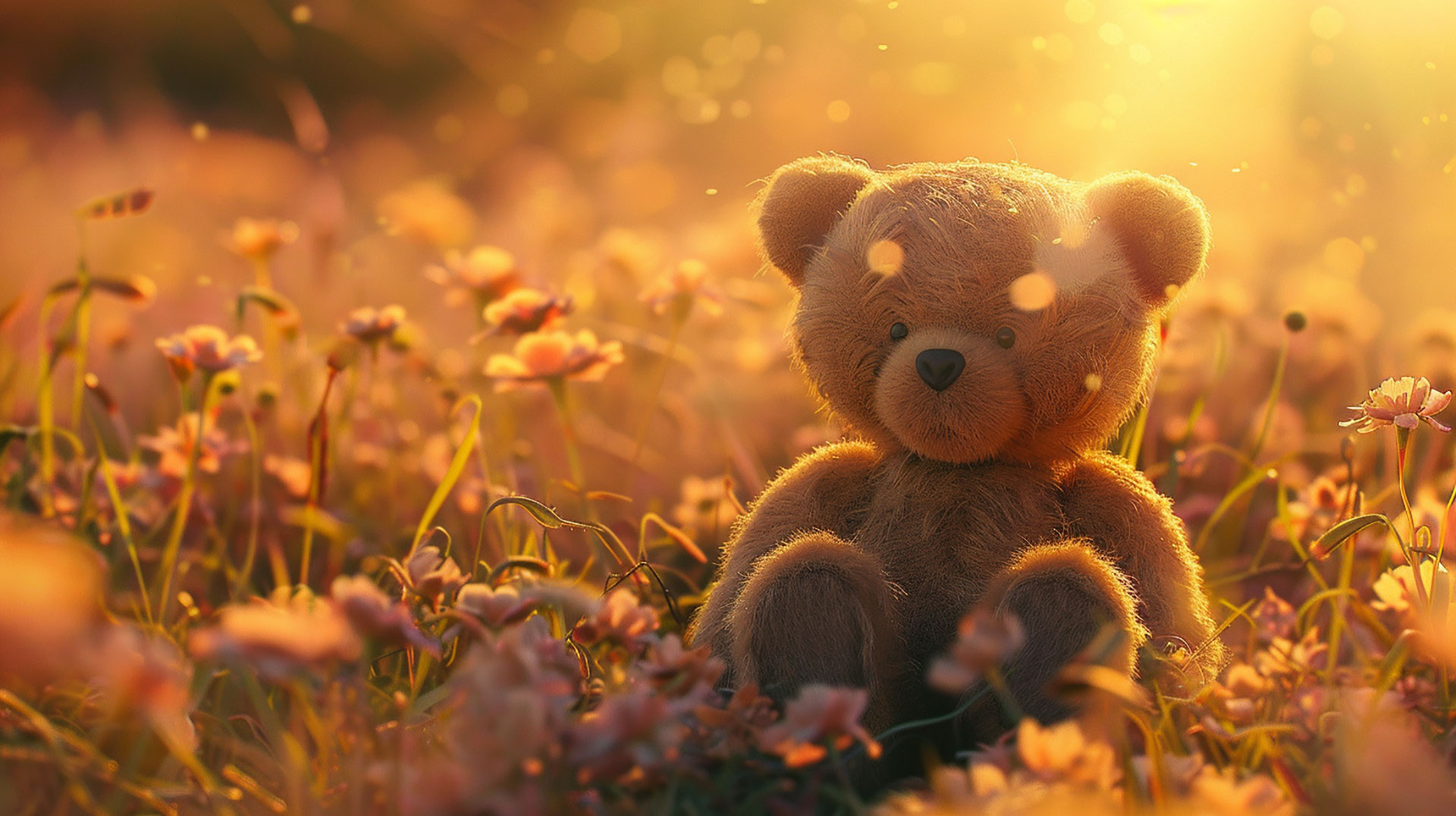 Playful Teddy Bear AI Wallpaper for PC