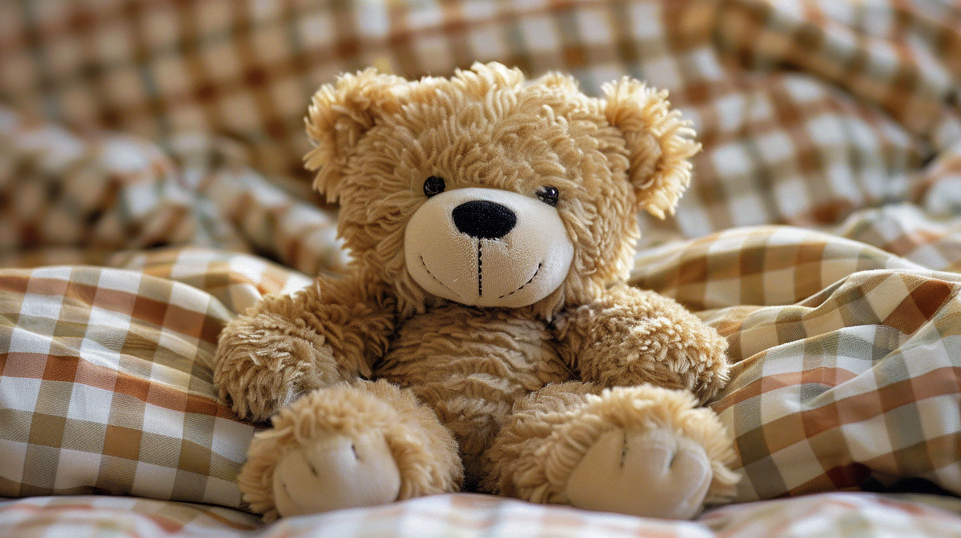 Cozy Teddy Bear AI Wallpaper for Desktop Relaxation