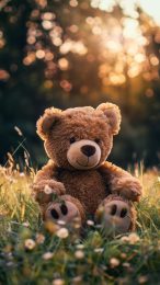 Lovely Teddy Bear AI Wallpaper for Huawei