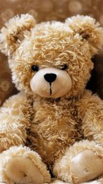 Endearing Teddy Bear AI Wallpaper for iPhone