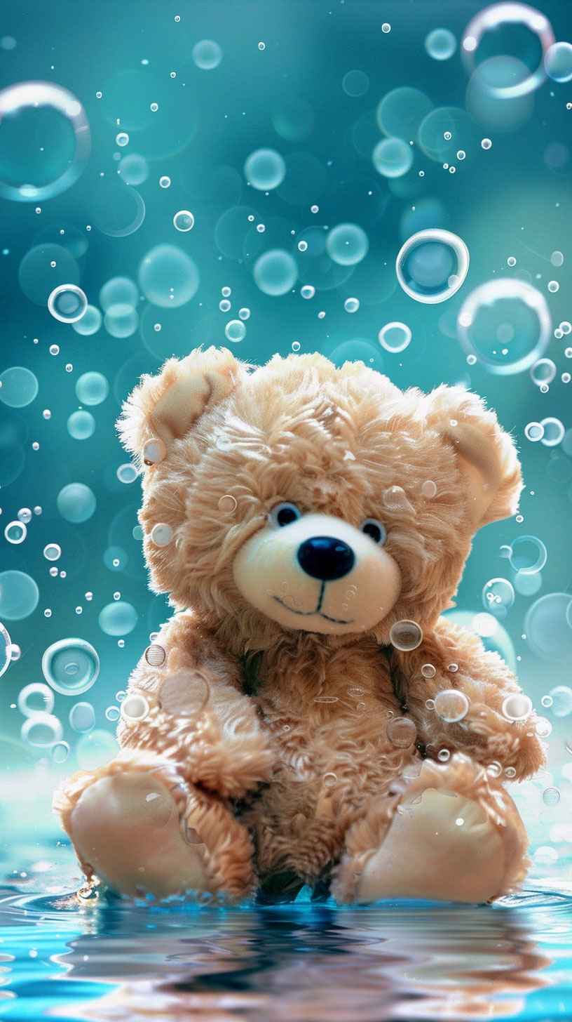 Charming Teddy Bear AI Wallpaper for Samsung Galaxy