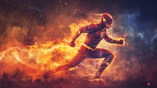 The Flash Comic Book AI HD Wallpaper