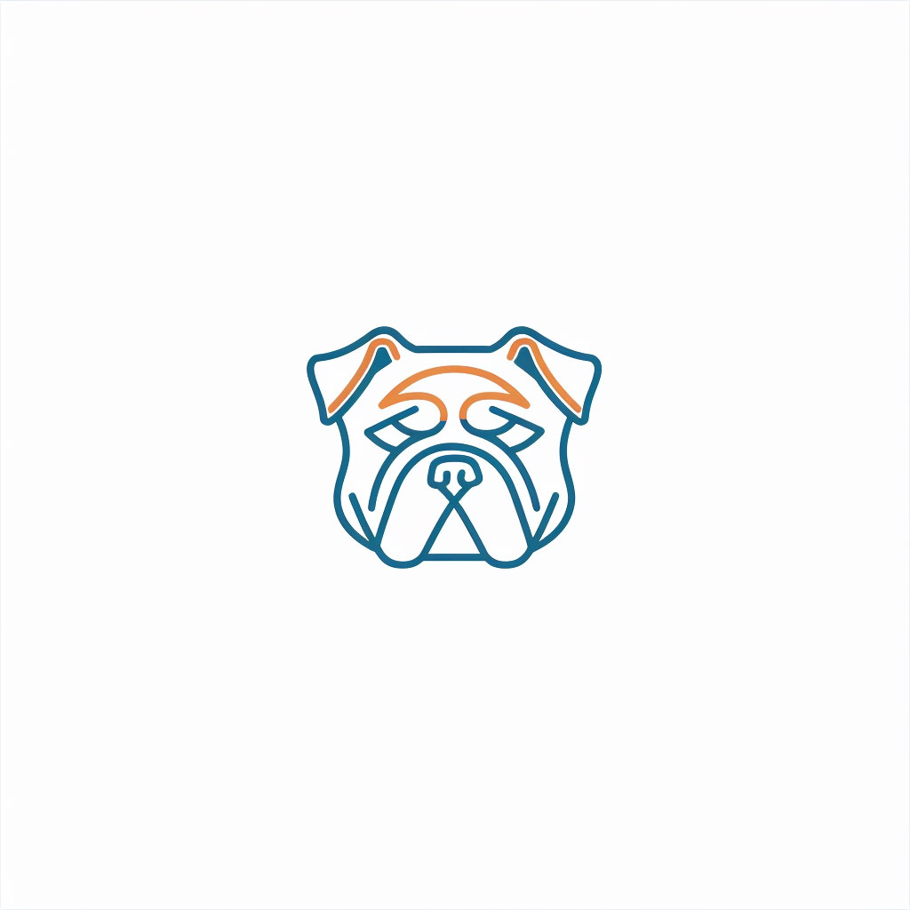 Minimalist Thin Line Bulldog Logo: Sophisticated Identity