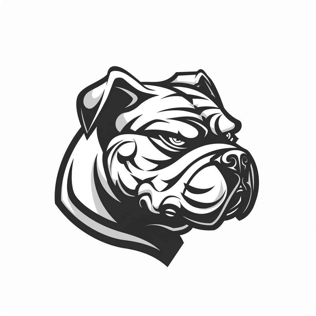 Chic Thin Line Bulldog Logo for Sleek Brands