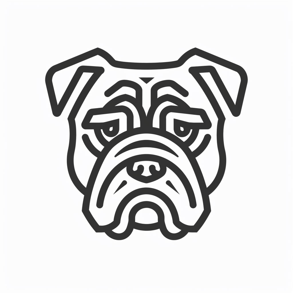 Thin Line Bulldog Logo: Streamlined and Elegant