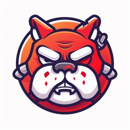 HD Thin Line Bulldog Emblem for Refined Branding