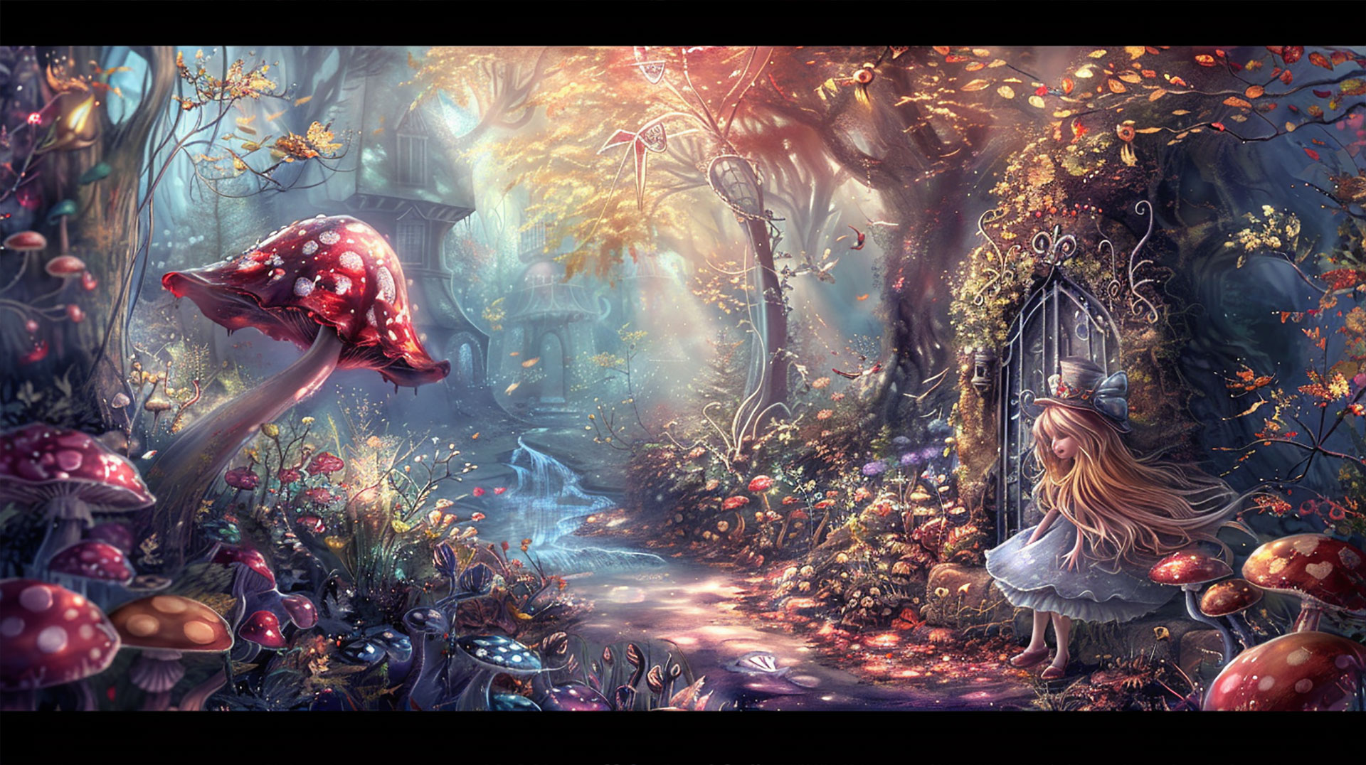 Ultra HD Trippy Alice in Wonderland Wallpaper