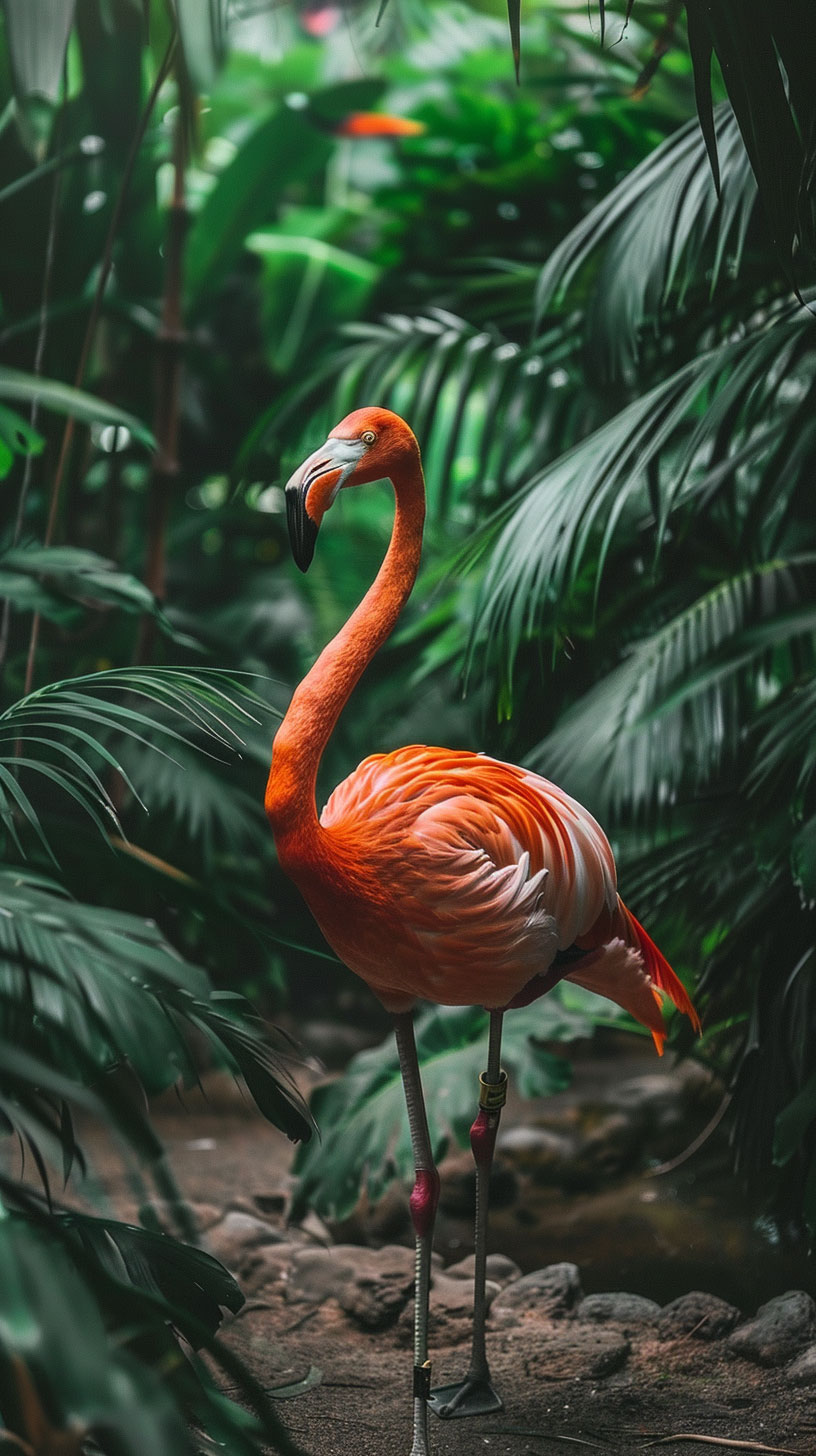 Vibrant Tropical Flamingo Themes for iPhone