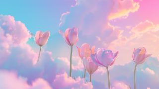 Ultra HD Tulip Aesthetic AI Digital Background