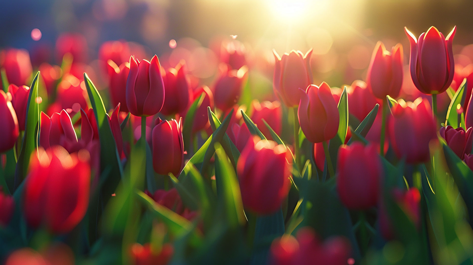 AI-Generated Tulip Wallpaper for Desktop