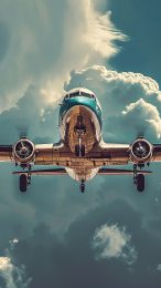 Ultra HD Vintage Airplane AI Mobile Wallpaper