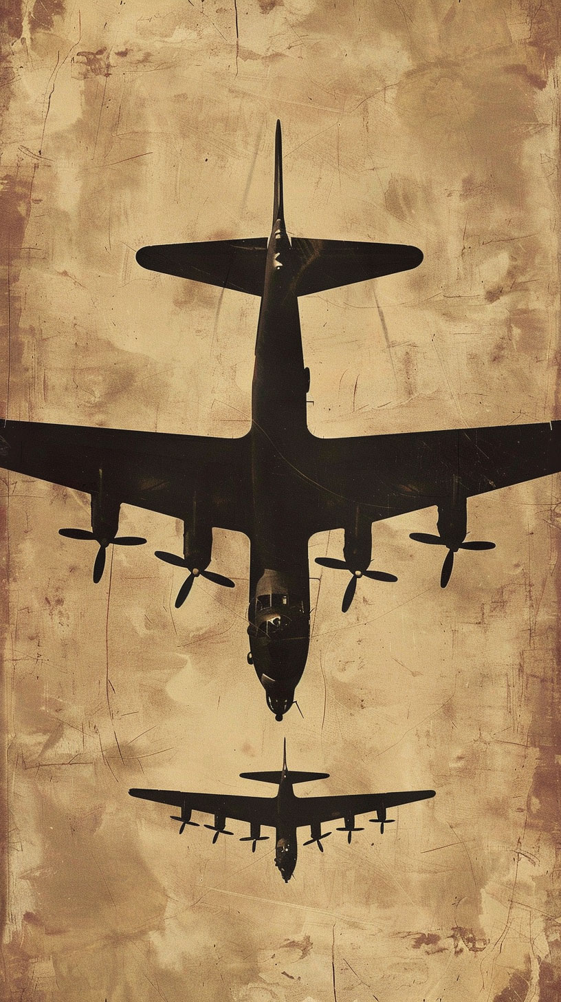 8K Vintage Airplane AI Mobile Wallpaper for High-Resolution Screens