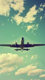 AI-Enhanced Vintage Airplane Mobile Wallpaper