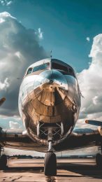 Vintage Airplane AI Mobile Wallpaper for iPhone