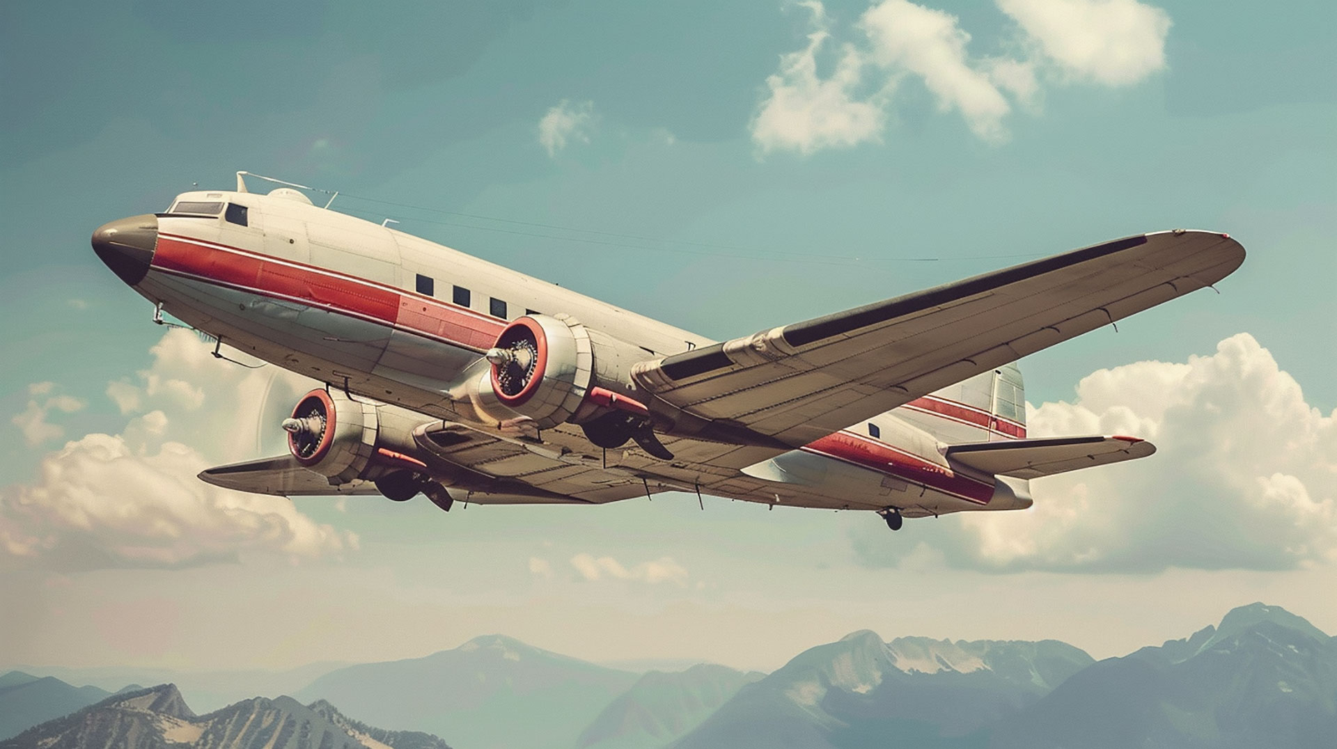 Free download: AI vintage airplane desktop wallpaper