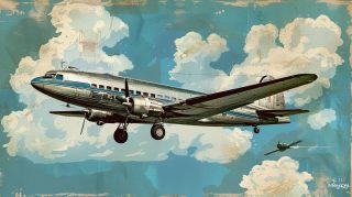 8K vintage airplane AI wallpaper for ultra HD screens