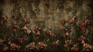 Free Download: AI Vintage Tulips Desktop Wallpaper