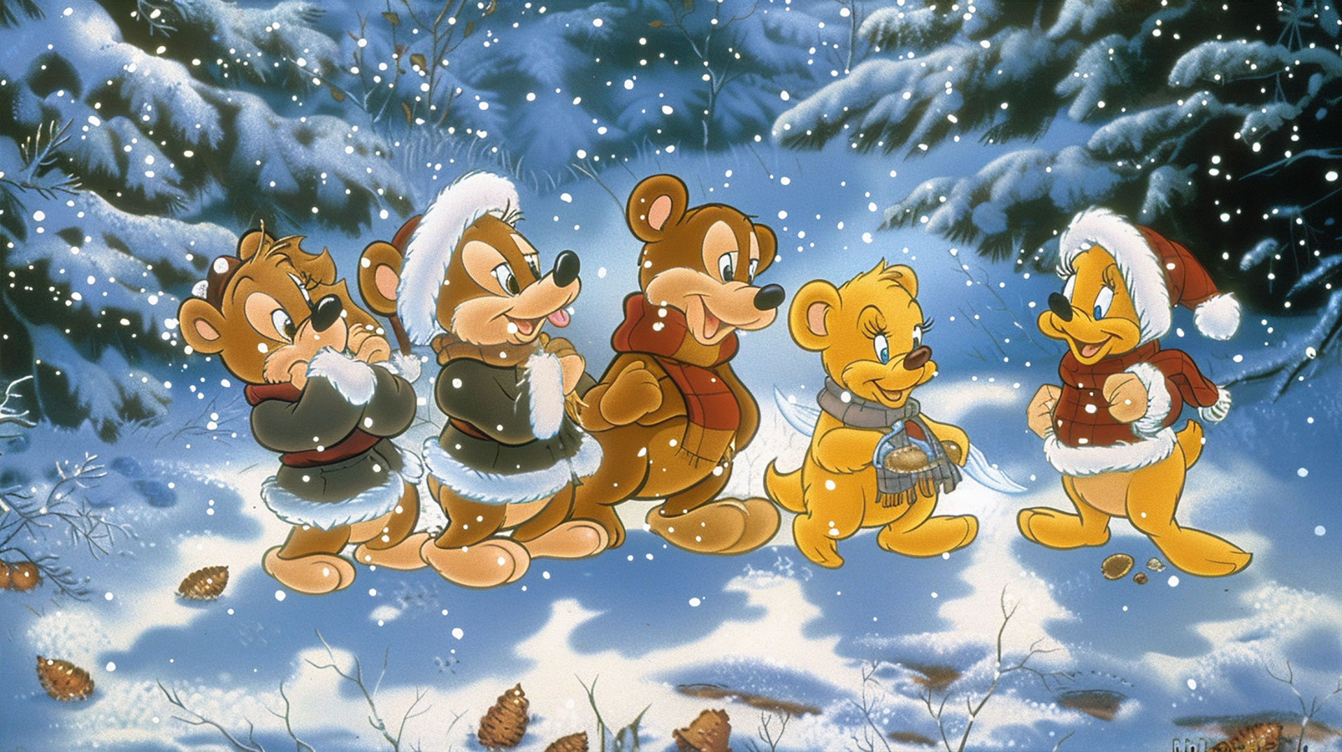 Aesthetic Vintage Disney Christmas Wallpaper