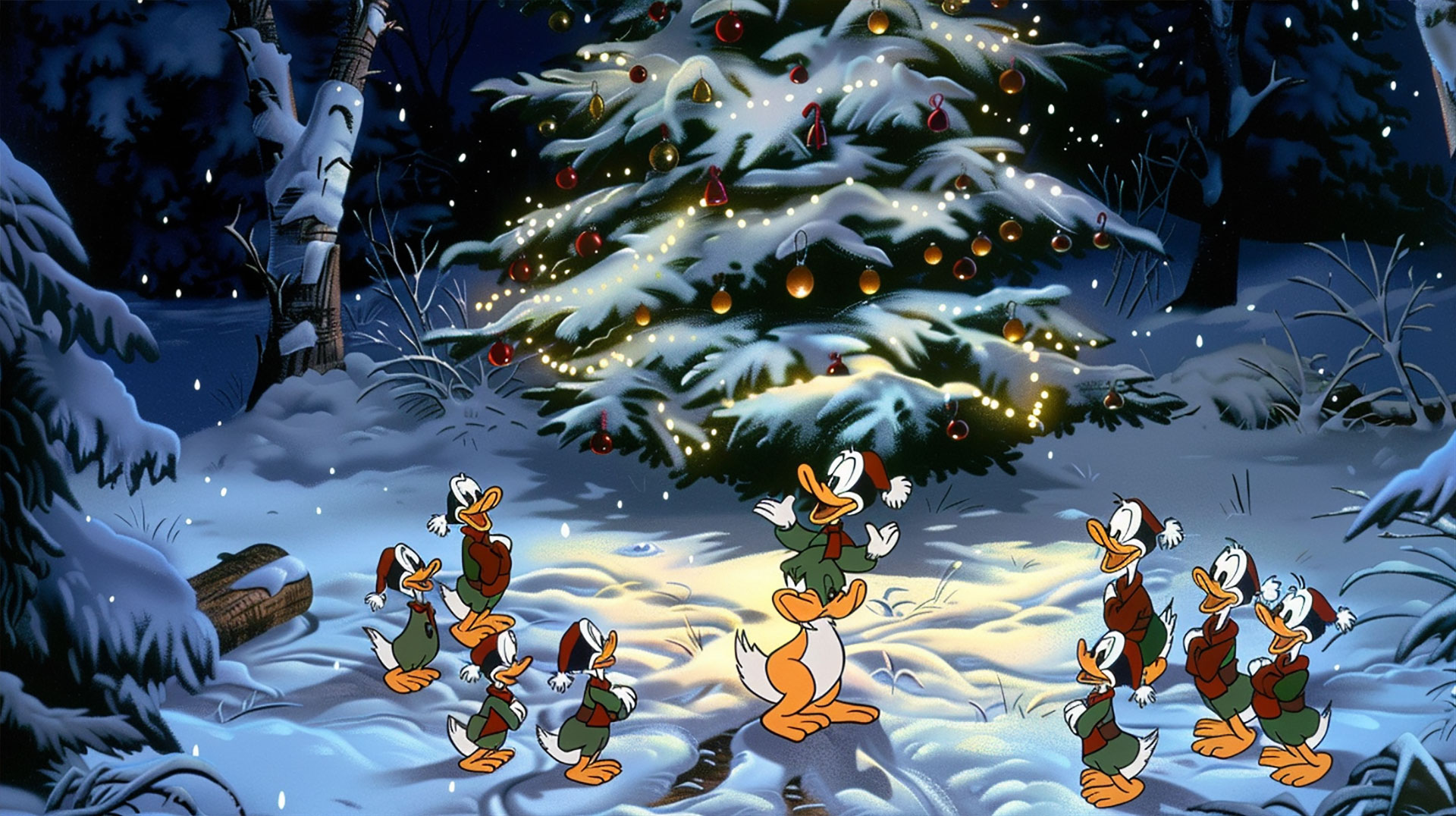 Beautiful Vintage Disney Christmas Wallpaper