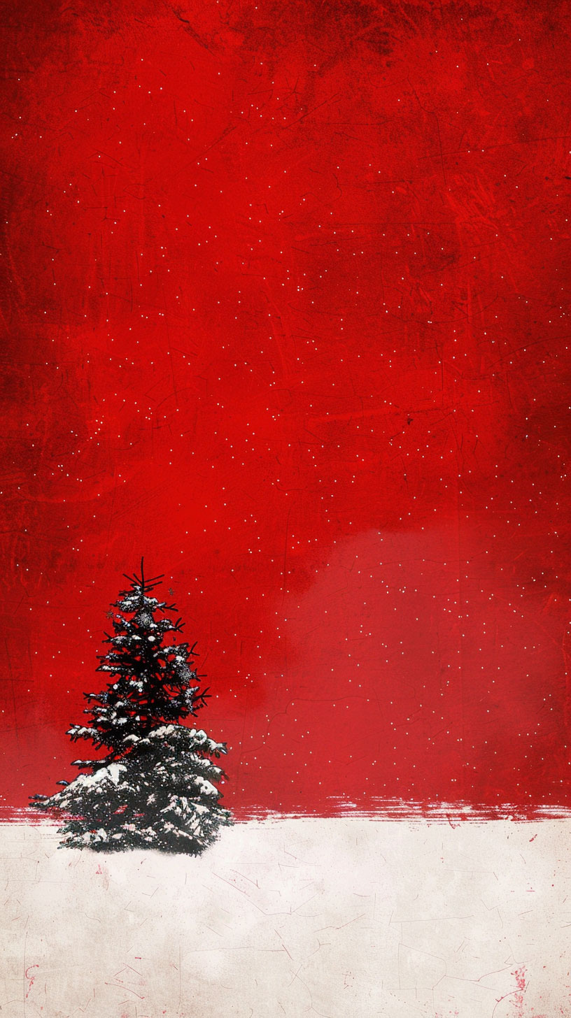 Free HD Vintage Minimalist Christmas Wallpaper for Phone