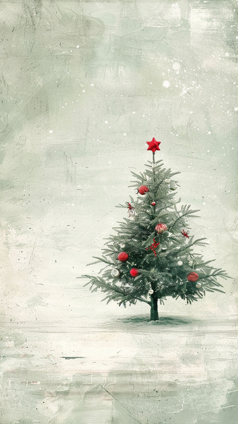 Best Free Vintage Minimalist Christmas Wallpaper for Phone