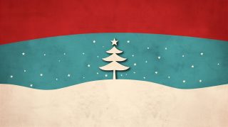 High-Resolution Vintage Minimalist Christmas Wallpaper