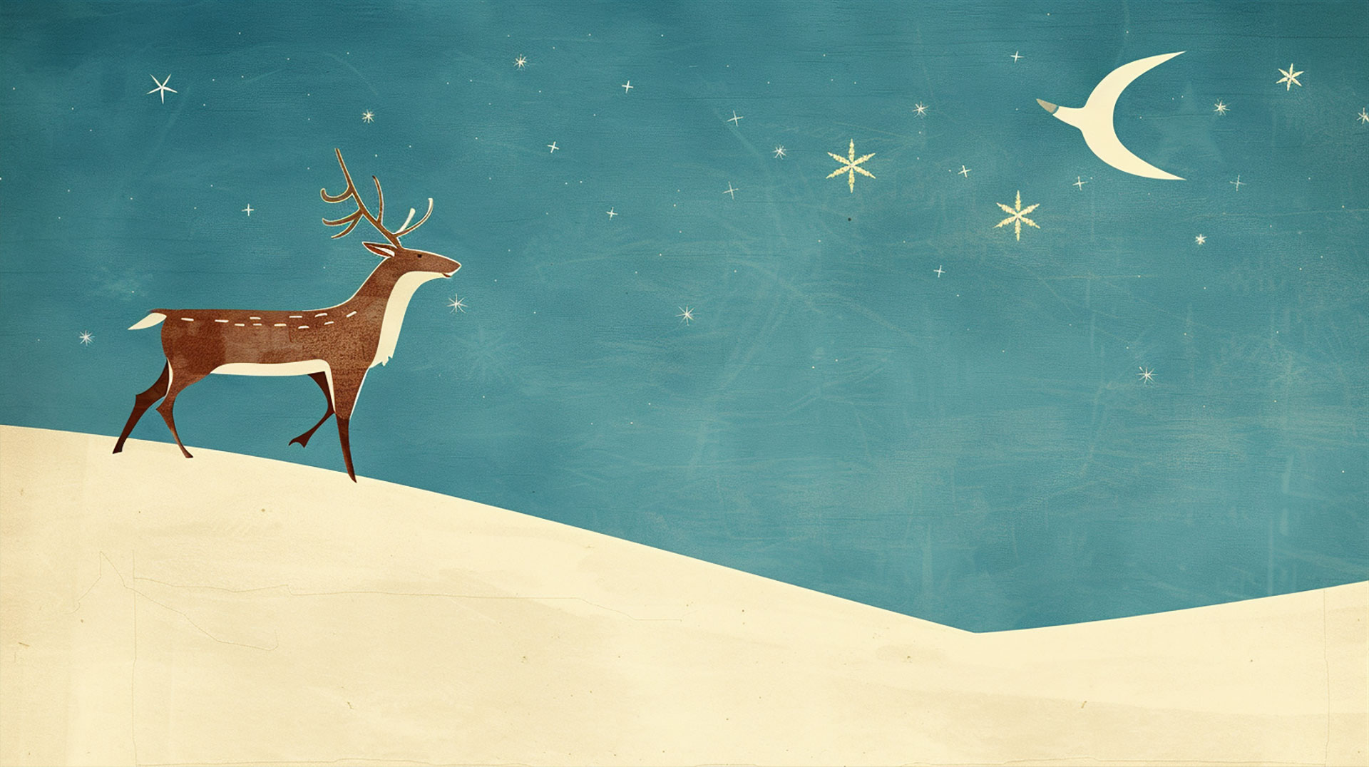 Ultra HD Vintage Minimalist Christmas Wallpaper