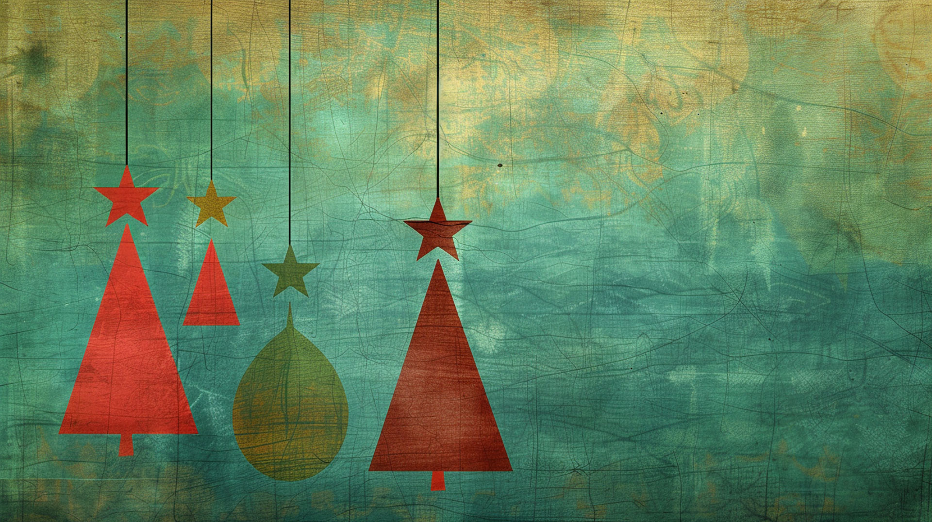 Free HD Vintage Minimalist Christmas Wallpaper