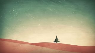 Download 4K Vintage Minimalist Christmas Wallpapers